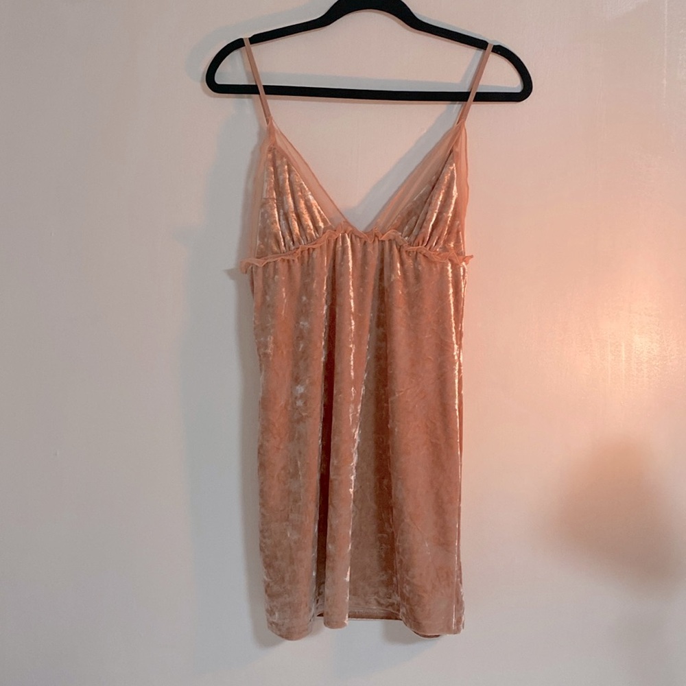 Rose gold velvet dress or night dress